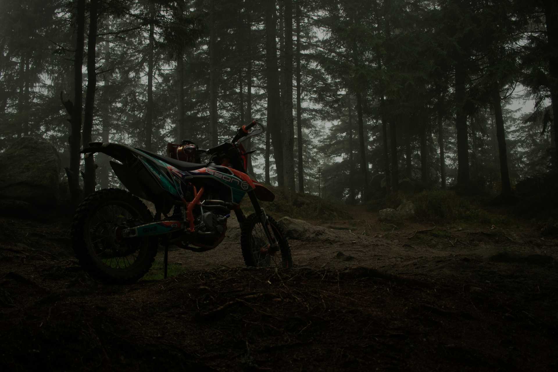 Motorbike route in the mountains