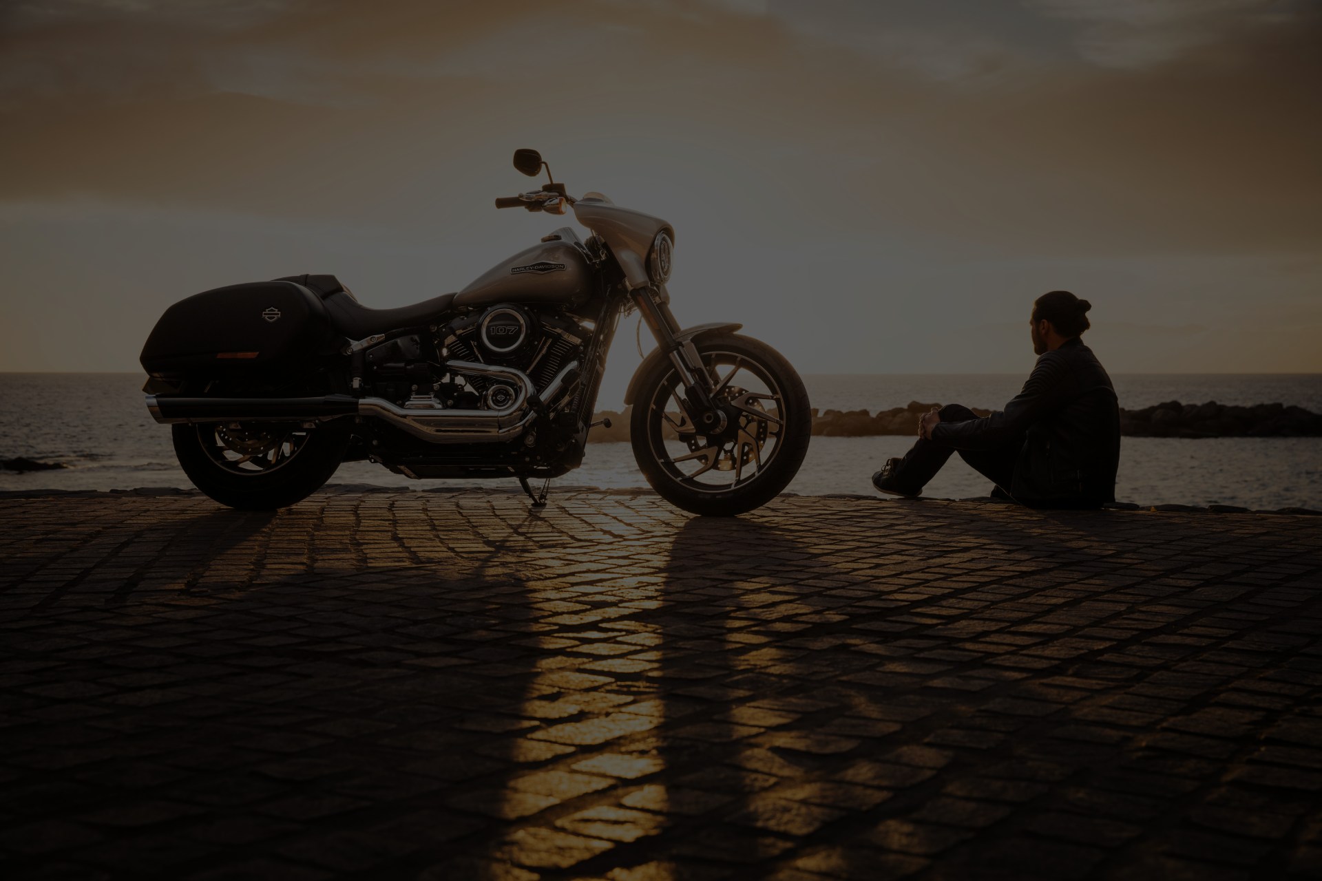 Motorbike on the sea